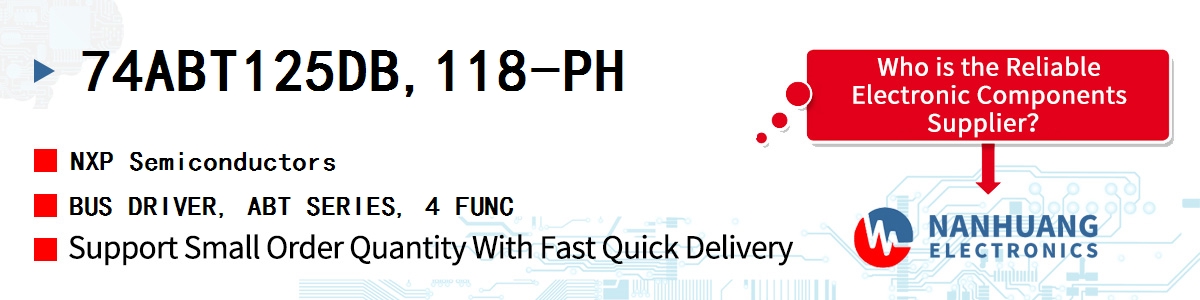 74ABT125DB,118-PH NXP BUS DRIVER, ABT SERIES, 4 FUNC