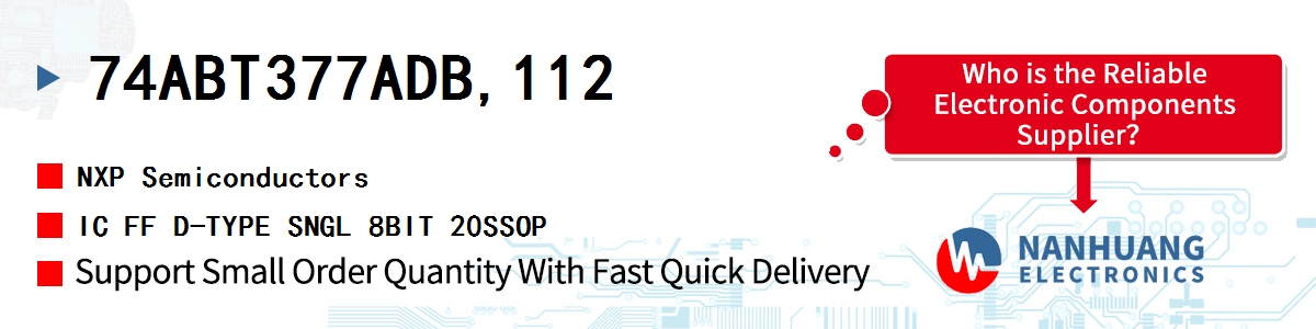 74ABT377ADB,112 NXP IC FF D-TYPE SNGL 8BIT 20SSOP