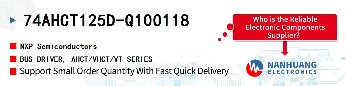 74AHCT125D-Q100118 NXP BUS DRIVER, AHCT/VHCT/VT SERIES