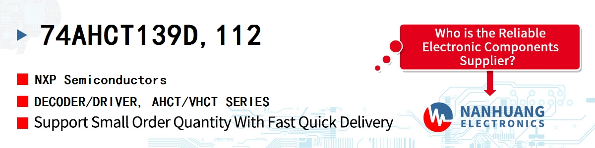 74AHCT139D,112 NXP DECODER/DRIVER, AHCT/VHCT SERIES