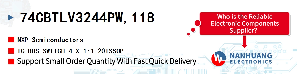 74CBTLV3244PW,118 NXP IC BUS SWITCH 4 X 1:1 20TSSOP