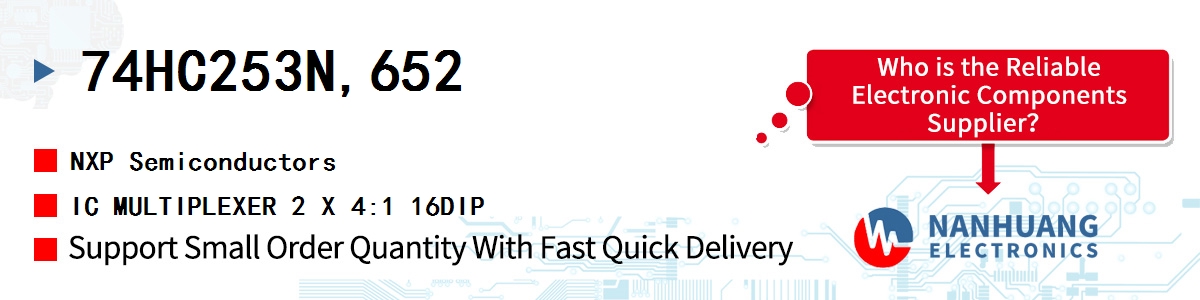 74HC253N,652 NXP IC MULTIPLEXER 2 X 4:1 16DIP