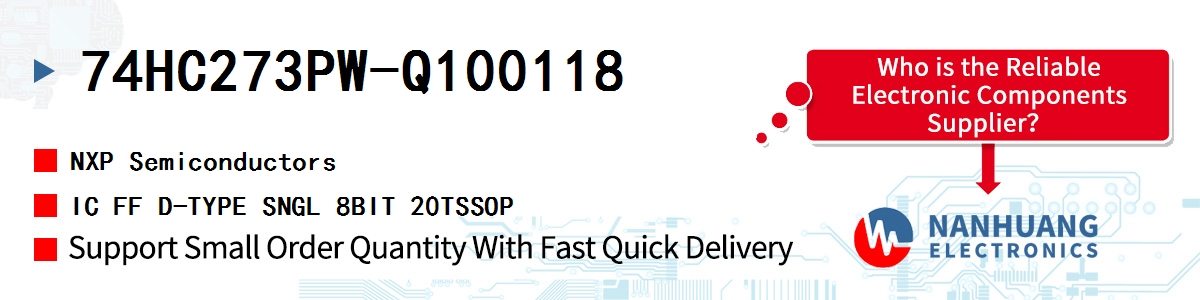 74HC273PW-Q100118 NXP IC FF D-TYPE SNGL 8BIT 20TSSOP