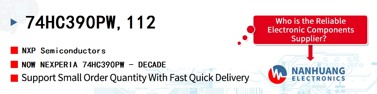 74HC390PW,112 NXP NOW NEXPERIA 74HC390PW - DECADE