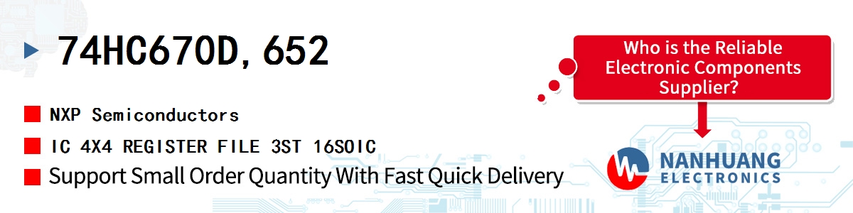 74HC670D,652 NXP IC 4X4 REGISTER FILE 3ST 16SOIC