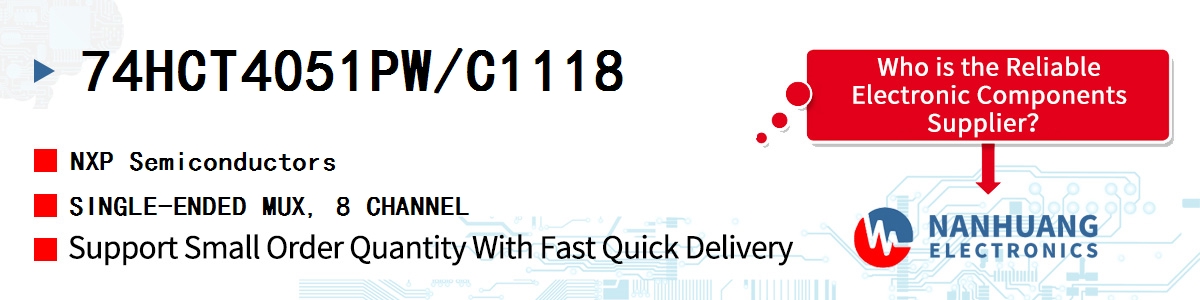 74HCT4051PW/C1118 NXP SINGLE-ENDED MUX, 8 CHANNEL