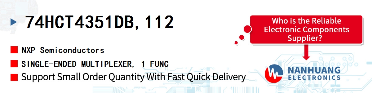 74HCT4351DB,112 NXP SINGLE-ENDED MULTIPLEXER, 1 FUNC