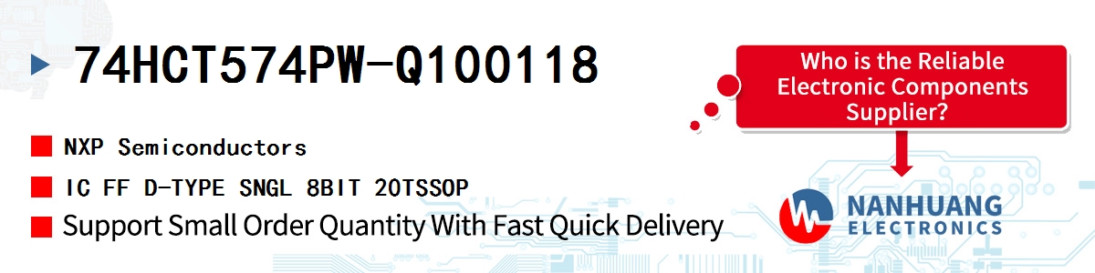 74HCT574PW-Q100118 NXP IC FF D-TYPE SNGL 8BIT 20TSSOP