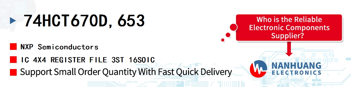 74HCT670D,653 NXP IC 4X4 REGISTER FILE 3ST 16SOIC