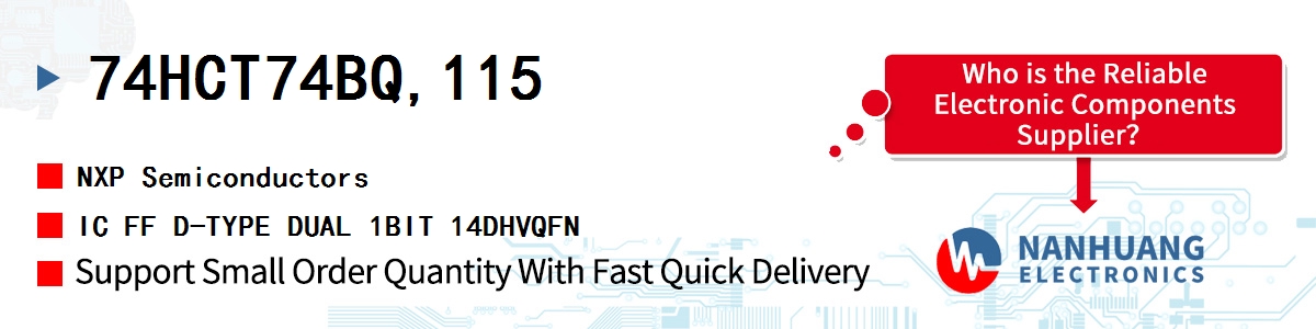 74HCT74BQ,115 NXP IC FF D-TYPE DUAL 1BIT 14DHVQFN