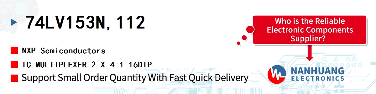 74LV153N,112 NXP IC MULTIPLEXER 2 X 4:1 16DIP