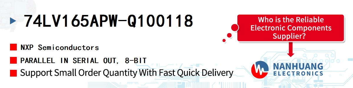 74LV165APW-Q100118 NXP PARALLEL IN SERIAL OUT, 8-BIT