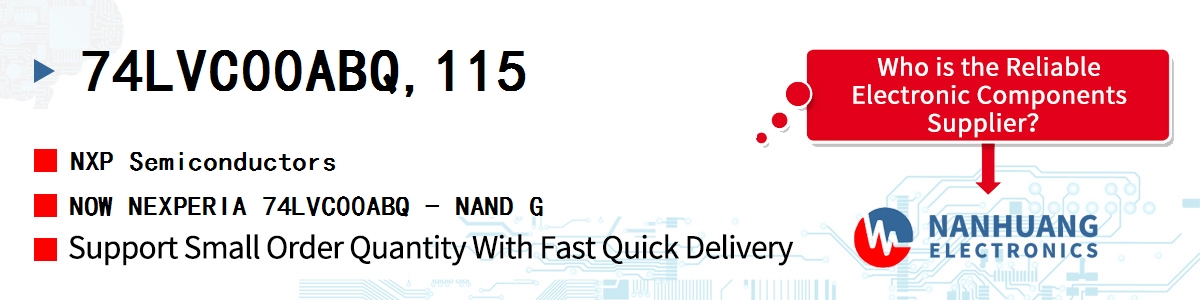 74LVC00ABQ,115 NXP NOW NEXPERIA 74LVC00ABQ - NAND G