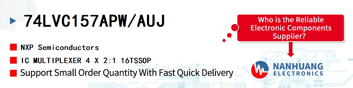 74LVC157APW/AUJ NXP IC MULTIPLEXER 4 X 2:1 16TSSOP