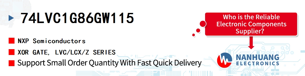 74LVC1G86GW115 NXP XOR GATE, LVC/LCX/Z SERIES