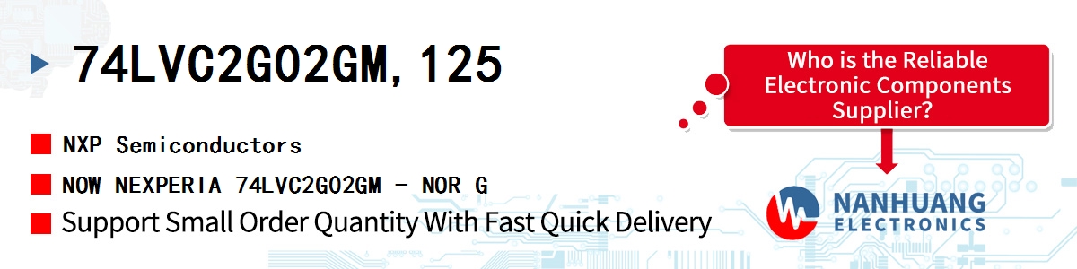 74LVC2G02GM,125 NXP NOW NEXPERIA 74LVC2G02GM - NOR G