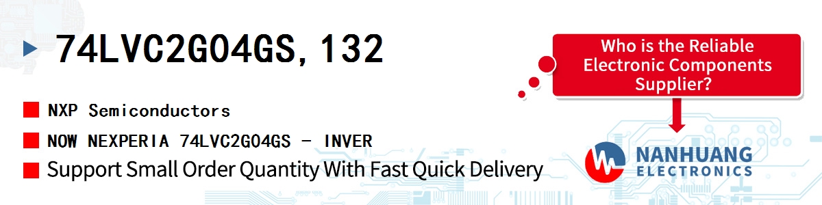 74LVC2G04GS,132 NXP NOW NEXPERIA 74LVC2G04GS - INVER