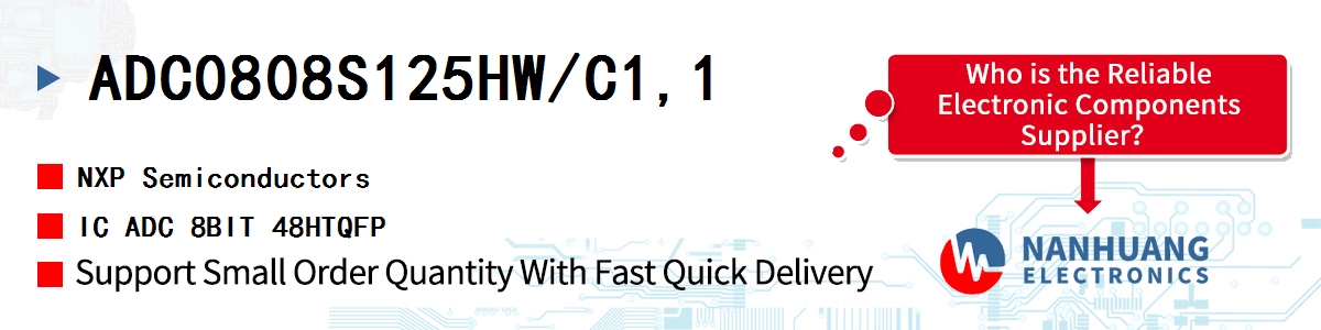 ADC0808S125HW/C1:1 NXP IC ADC 8BIT 48HTQFP