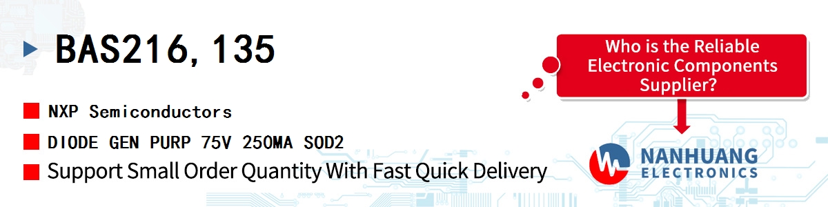 BAS216,135 NXP DIODE GEN PURP 75V 250MA SOD2
