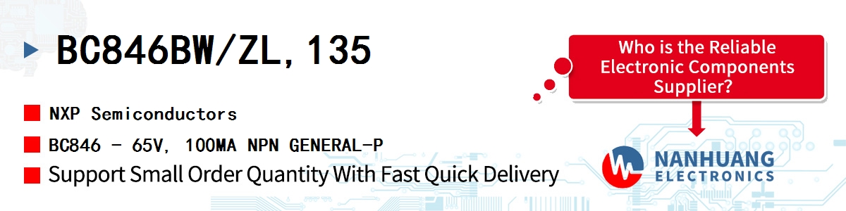 BC846BW/ZL135 NXP NOW NEXPERIA BC846BW - SMALL SIG