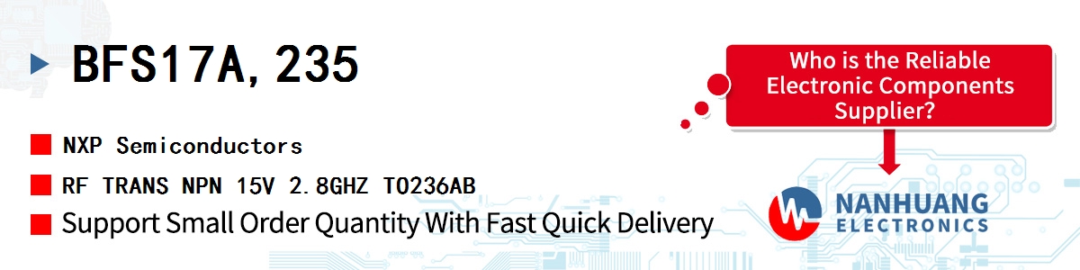 BFS17A,235 NXP RF TRANS NPN 15V 2.8GHZ TO236AB