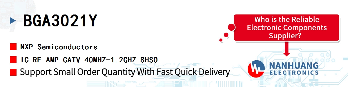 BGA3021Y NXP IC RF AMP CATV 40MHZ-1.2GHZ 8HSO