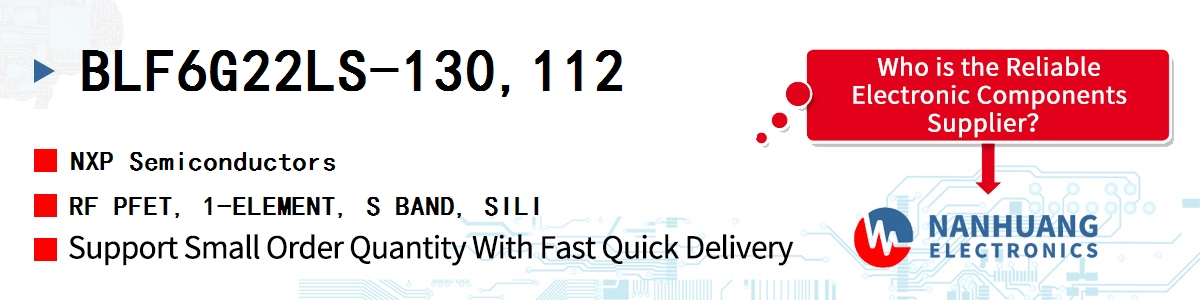 BLF6G22LS-130,112 NXP RF PFET, 1-ELEMENT, S BAND, SILI