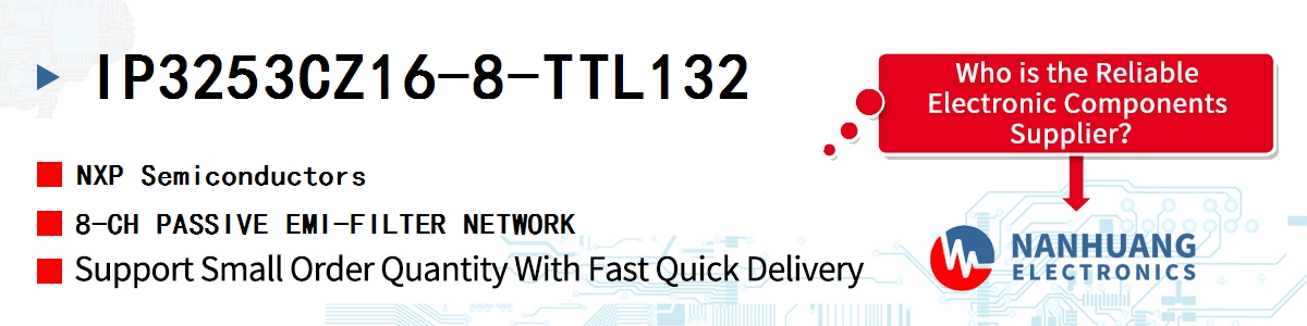 IP3253CZ16-8-TTL132 NXP 8-CH PASSIVE EMI-FILTER NETWORK