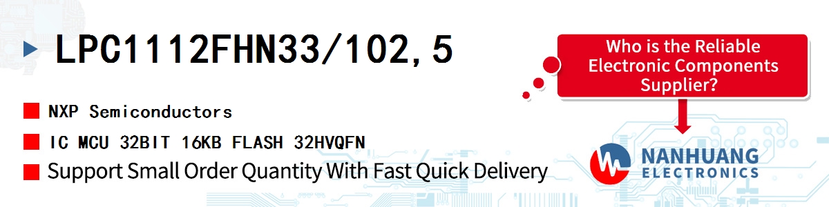 LPC1112FHN33/102,5 NXP IC MCU 32BIT 16KB FLASH 32HVQFN