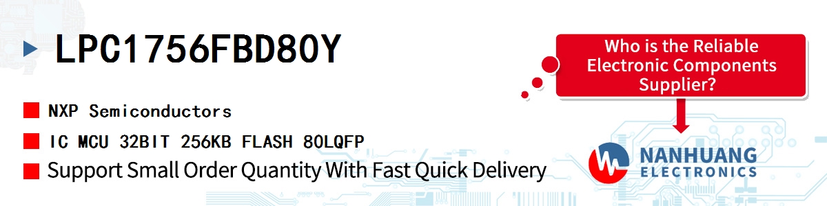 LPC1756FBD80Y NXP IC MCU 32BIT 256KB FLASH 80LQFP