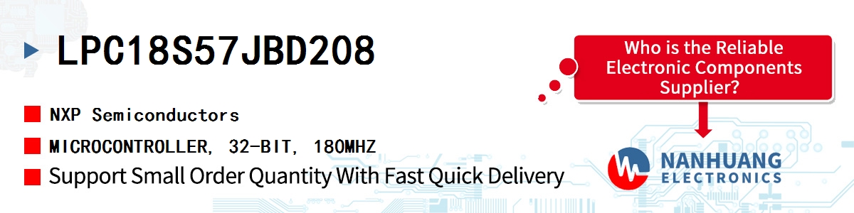 LPC18S57JBD208 NXP MICROCONTROLLER, 32-BIT, 180MHZ