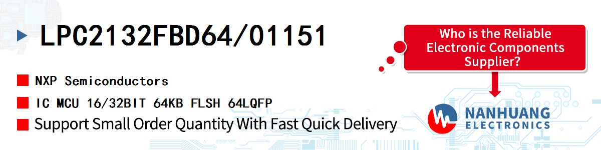 LPC2132FBD64/01151 NXP IC MCU 16/32BIT 64KB FLSH 64LQFP