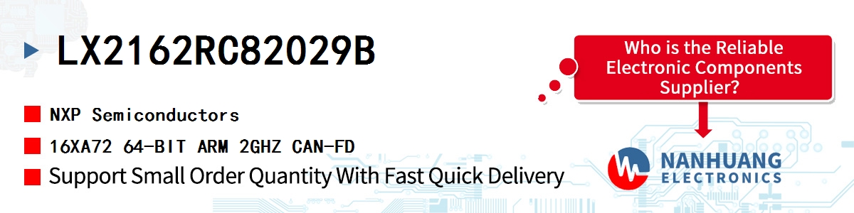 LX2162RC82029B NXP 16XA72 64-BIT ARM 2GHZ CAN-FD