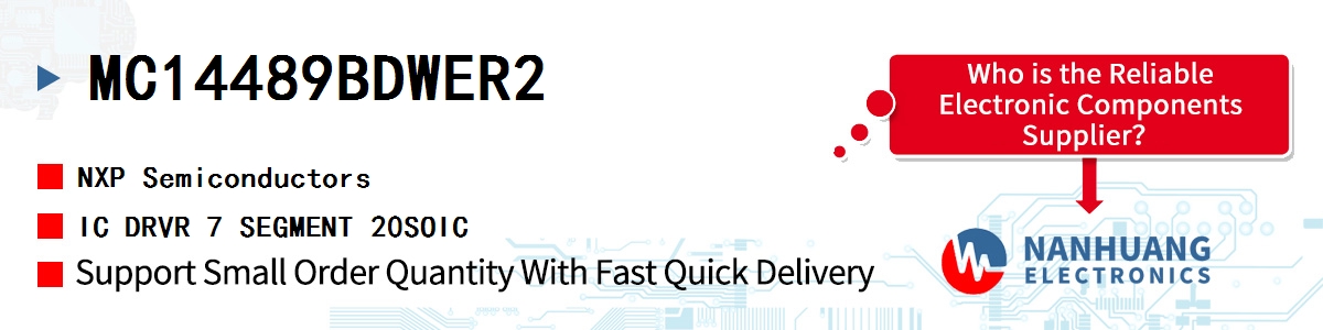 MC14489BDWER2 NXP IC DRVR 7 SEGMENT 20SOIC