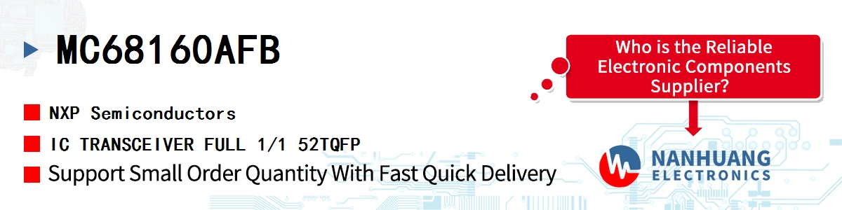 MC68160AFB NXP IC TRANSCEIVER FULL 1/1 52TQFP