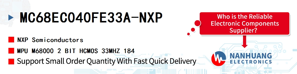 MC68EC040FE33A-NXP NXP MPU M68000 2 BIT HCMOS 33MHZ 184