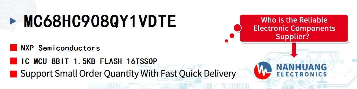 MC68HC908QY1VDTE NXP IC MCU 8BIT 1.5KB FLASH 16TSSOP