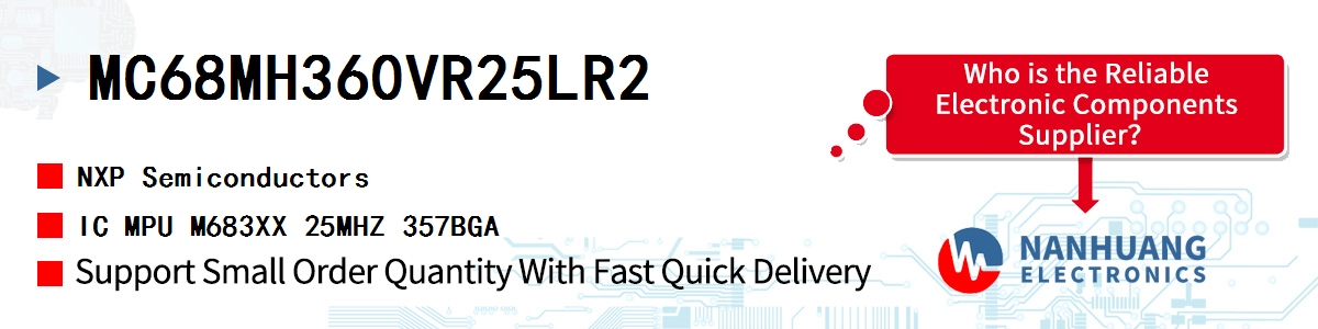 MC68MH360VR25LR2 NXP IC MPU M683XX 25MHZ 357BGA