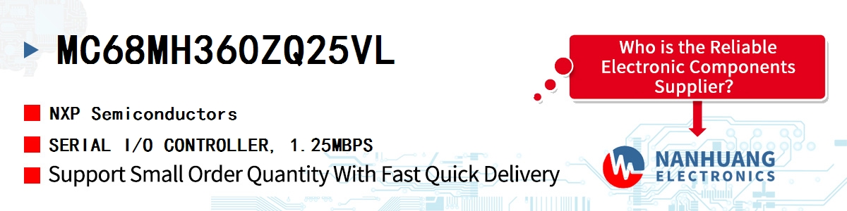 MC68MH360ZQ25VL NXP SERIAL I/O CONTROLLER, 1.25MBPS