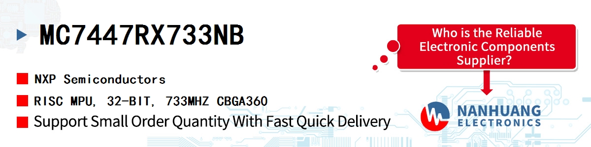 MC7447RX733NB NXP RISC MPU, 32-BIT, 733MHZ CBGA360