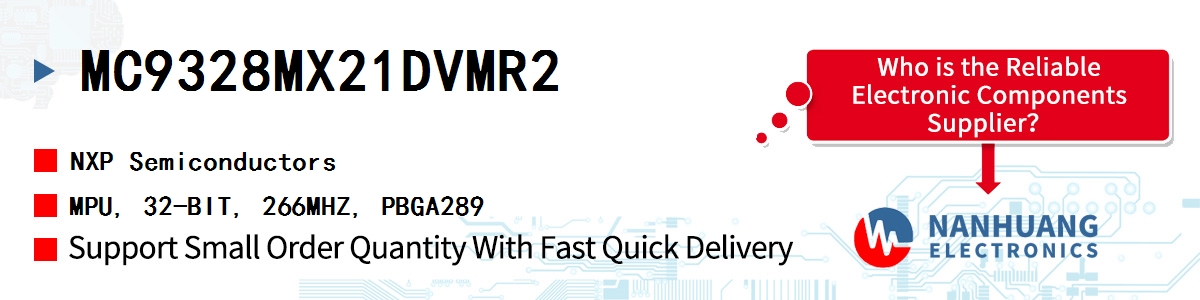 MC9328MX21DVMR2 NXP MPU, 32-BIT, 266MHZ, PBGA289