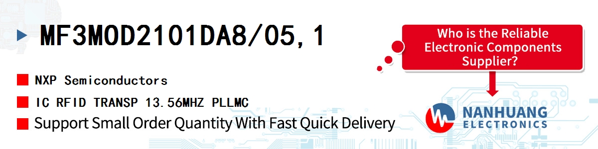 MF3MOD2101DA8/05,1 NXP IC RFID TRANSP 13.56MHZ PLLMC