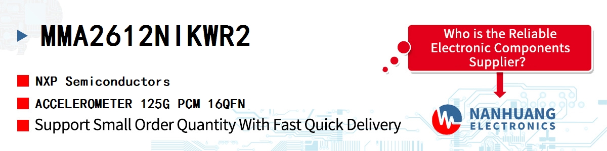 MMA2612NIKWR2 NXP ACCELEROMETER 125G PCM 16QFN