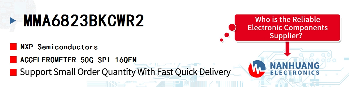 MMA6823BKCWR2 NXP ACCELEROMETER 50G SPI 16QFN