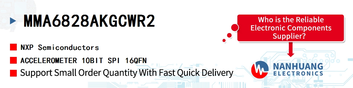 MMA6828AKGCWR2 NXP ACCELEROMETER 10BIT SPI 16QFN