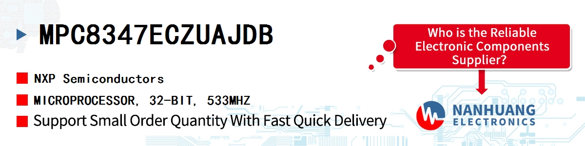 MPC8347ECZUAJDB NXP MICROPROCESSOR, 32-BIT, 533MHZ