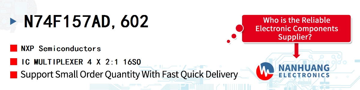 N74F157AD,602 NXP IC MULTIPLEXER 4 X 2:1 16SO