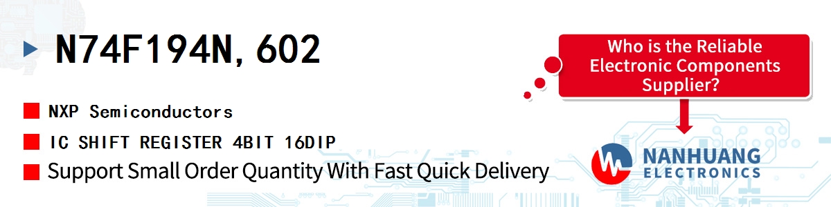 N74F194N,602 NXP IC SHIFT REGISTER 4BIT 16DIP