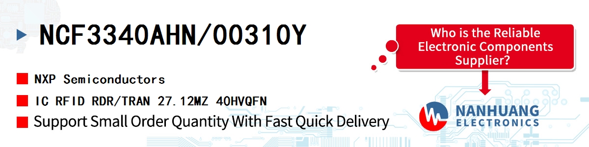 NCF3340AHN/00310Y NXP IC RFID RDR/TRAN 27.12MZ 40HVQFN