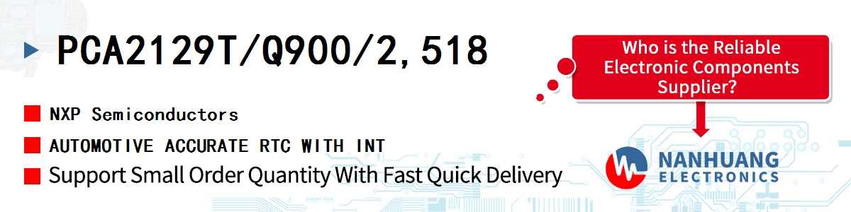 PCA2129T/Q900/2,518 NXP AUTOMOTIVE ACCURATE RTC WITH INT